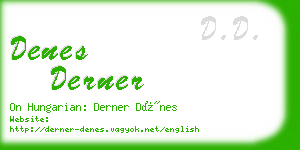 denes derner business card